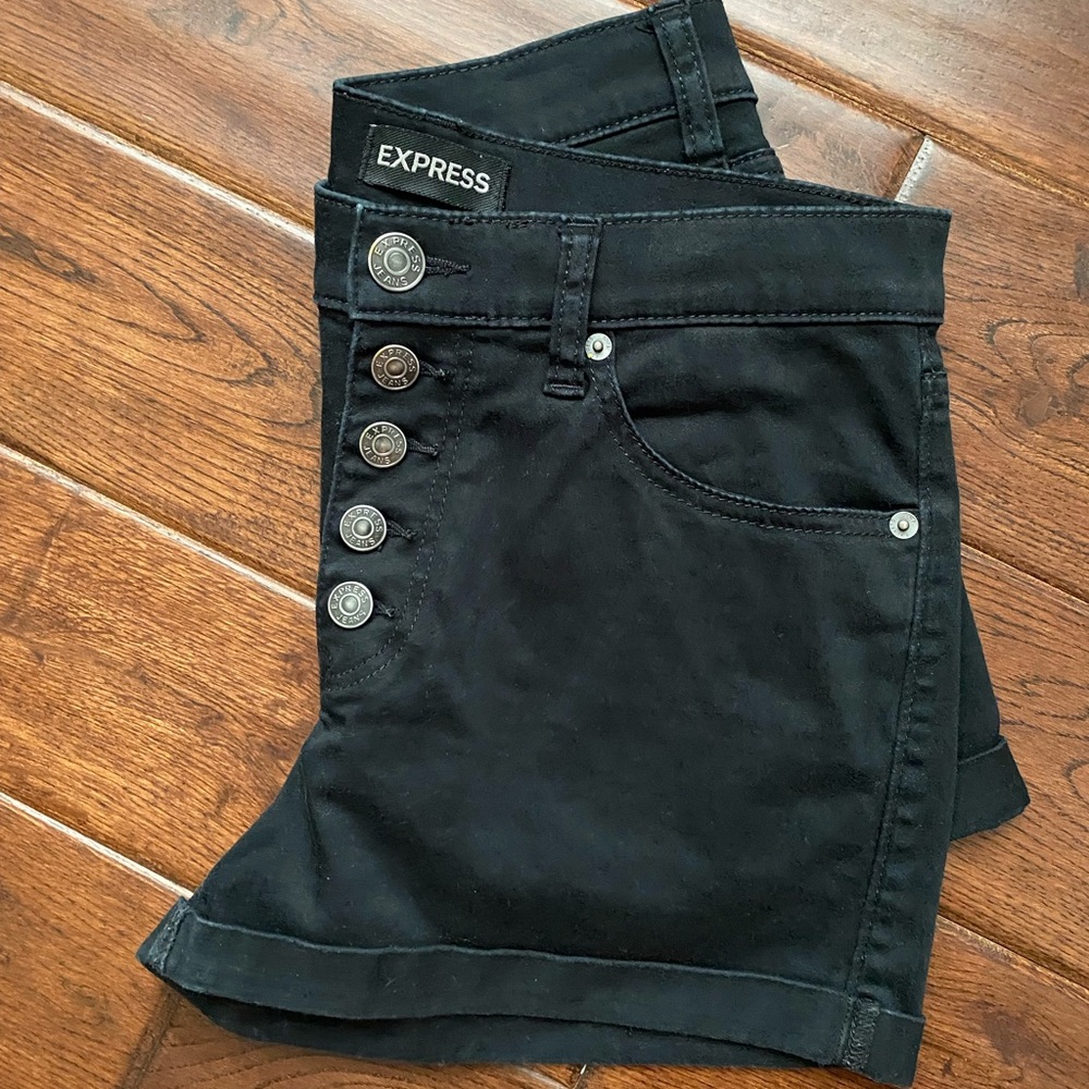 High Rise Black Express Shorts